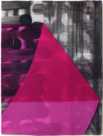 KATE PETLEY, FOLD #1
acrylic, ink, film and staples on paper