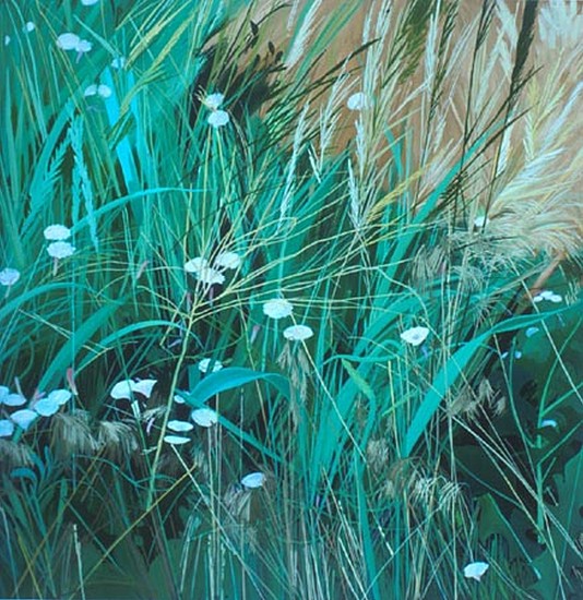 KAREN KITCHEL, Field Bindweed #6
oil on wood