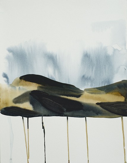 NIKKI LINDT, MELTING LANDSCAPE WITH CLOUDS
watercolor on paper