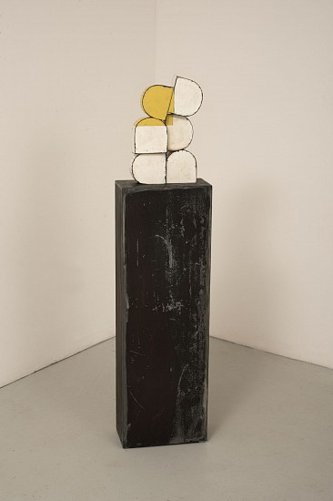 TED LARSEN, BALL CLUB
salvage steel, marine-grade plywood, silicone, vulcanized rubber, hardware, welded steel, chemicals