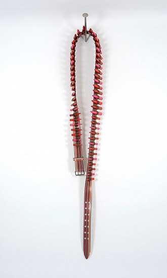 TERRY MAKER, PINK BULLET BELT ON A NAIL
resin, leather, stainless steel