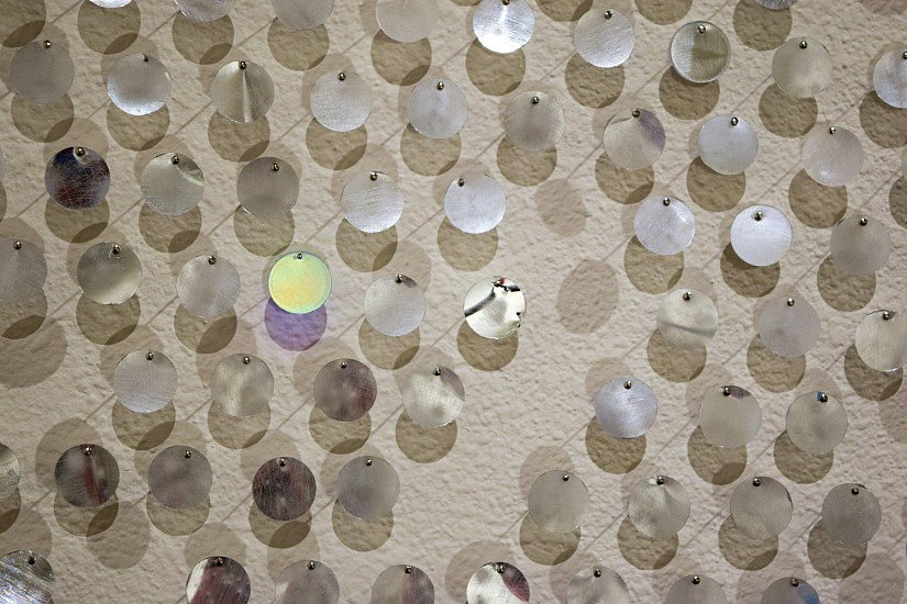 KATY STONE, LIGHT CURRENT
mirrored Duralar, sequins, lenticular film, pins