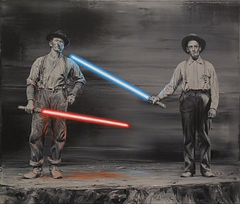 the dualists. oil on canvas. 60 x 70 cm. 2018