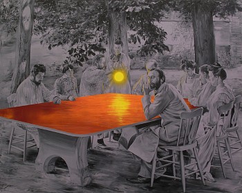 the last evening oil on canvas. 160 x 200 cm. 2018