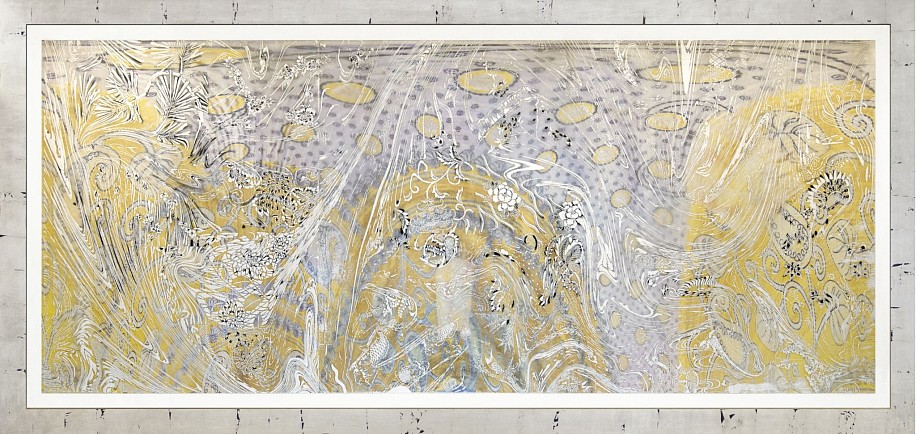 JUDY PFAFF, MORNING RAGA 2/12
woodcut, hand-painted dye, archival inkjet