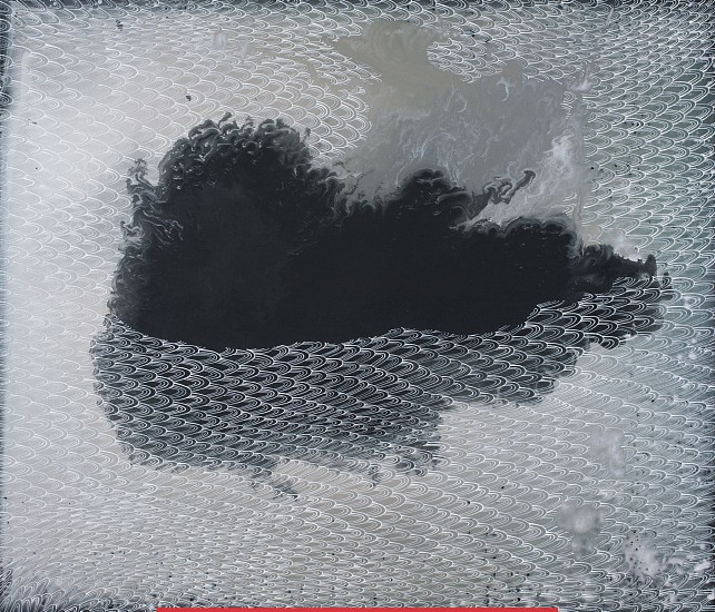 BARBARA TAKENAGA, BLACK SHAPE/RED LINE
acrylic on linen