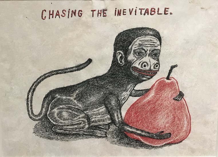 FRED STONEHOUSE, INEVITABLE
water soluble pencil and colored pencil on amate paper