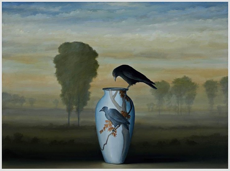 DAVID KROLL, TWO CROWS
oil on linen