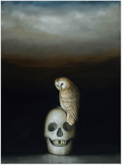 DAVID KROLL, OWL AND SKULL
oil on linen