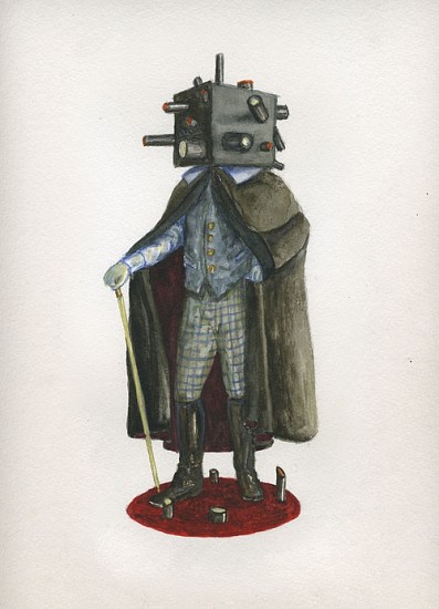 KAHN + SELESNICK, MADAME LULU'S BOOK OF FATE TAROT COSTUME DRAWING : THE MAGICIAN
watercolor on paper