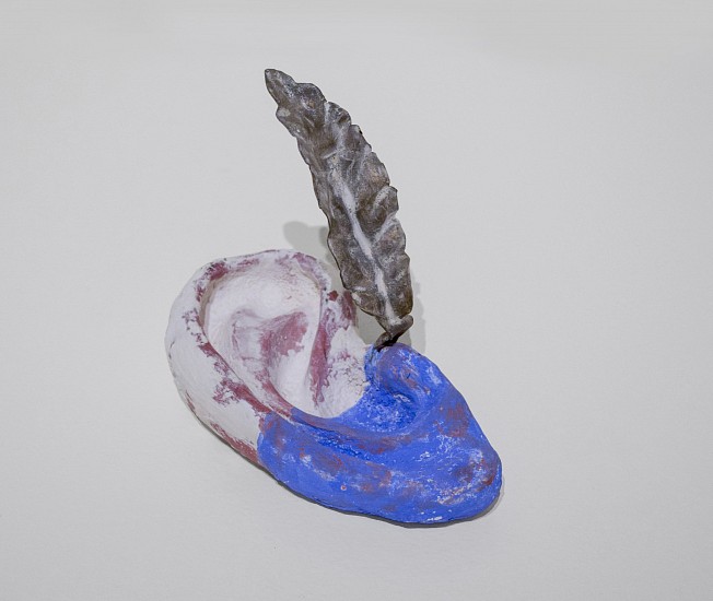 KAHN + SELESNICK, ear feather
painted terracotta, metal