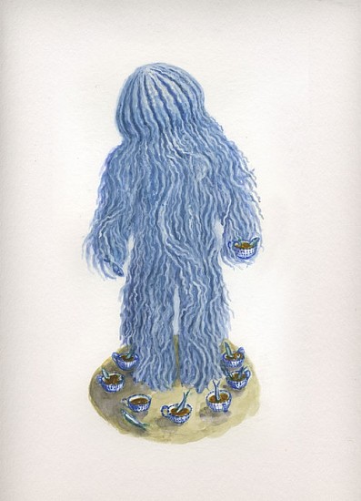 KAHN + SELESNICK, MADAME LULU'S BOOK OF FATE TAROT COSTUME DRAWING: 8 OF CUPS
watercolor on paper