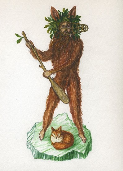 KAHN + SELESNICK, MADAME LULU'S BOOK OF FATE TAROT COSTUME DRAWING: THE KING OF WANDS
watercolor on paper
