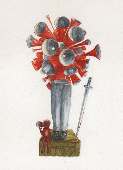 KAHN + SELESNICK, MADAME LULU'S BOOK OF FATE TAROT COSTUME DRAWING: THE LAST JUDGMENT
watercolor on paper
