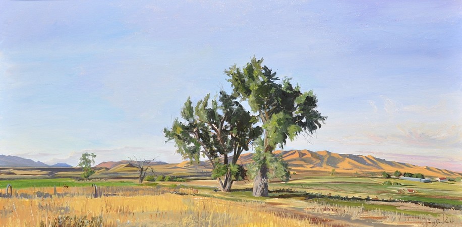 JENNY WUERKER, COTTONWOODS<br />
<br />
oil on canvas