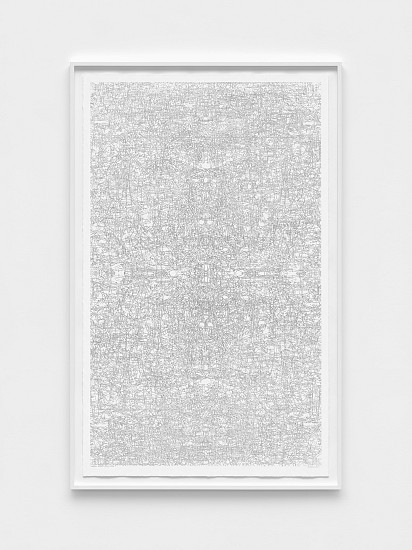 AMY ELLINGSON, SCHEMATIC: FOURFOLD, FLANKING POSITION II
graphite on Rising Stonehenge paper