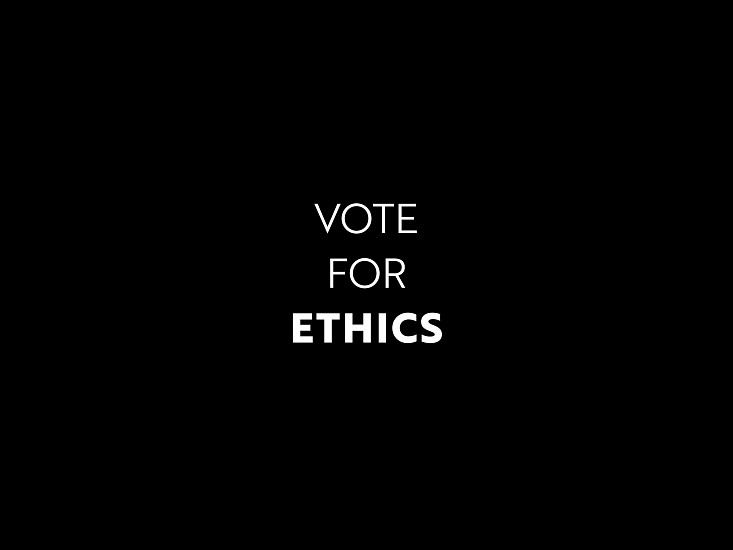 RGC, VOTE FOR ETHICS
inkjet print