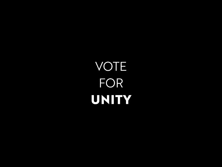 RGC, VOTE FOR UNITY
inkjet print