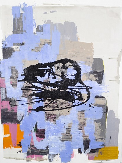 DEBORAH DANCY, THE WEIGHT OF A MILLION BLACK STARS #4
acrylic and black crushed stone on paper