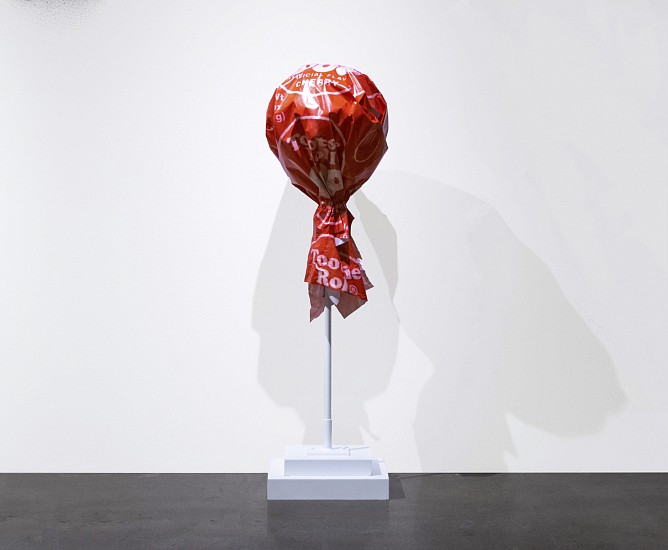 TERRY MAKER, SELF PORTRAIT IN TOOTSIE ROLL POP
mixed media installation