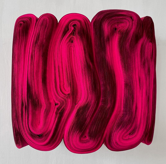 JAE KO, JK2143, MAGENTA
rolled paper, colored ink  and glue