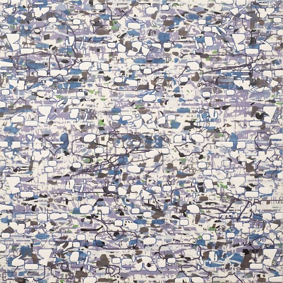 AMY ELLINGSON, VARIATION (grey, blue, white)
oil and encasutic on panel