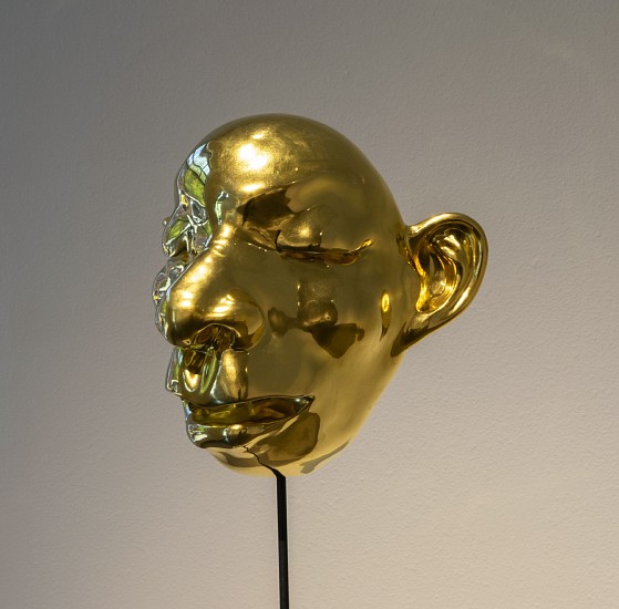 FANG LIJUN, GOLDEN HEAD
plated bronze