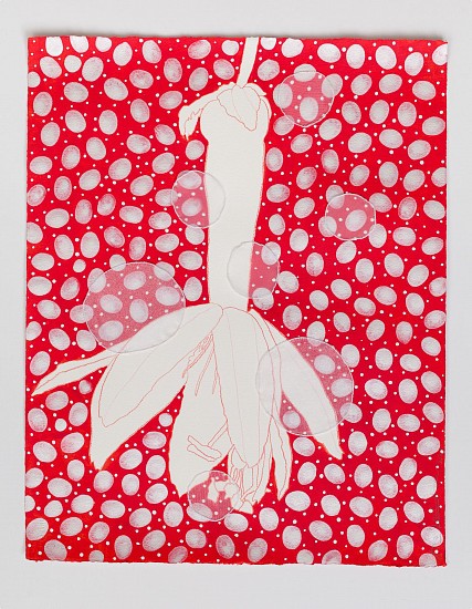 ANA MARIA HERNANDO, MARACUYA
Color pencil, acrylic inks, organza, and thread on paper