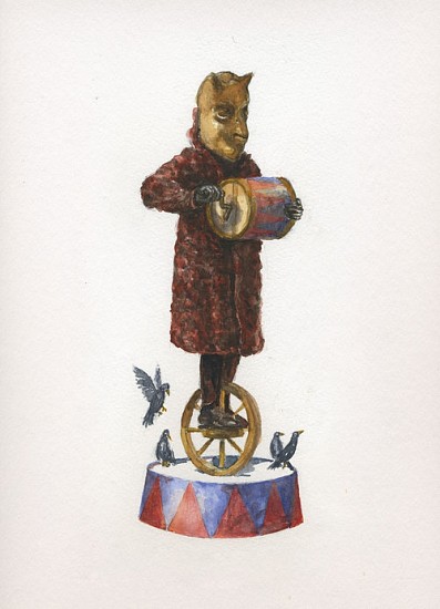 KAHN + SELESNICK, MADAME LULU'S BOOK OF FATE TAROT COSTUME DRAWING: WHEEL OF FORTUNE
watercolor on paper