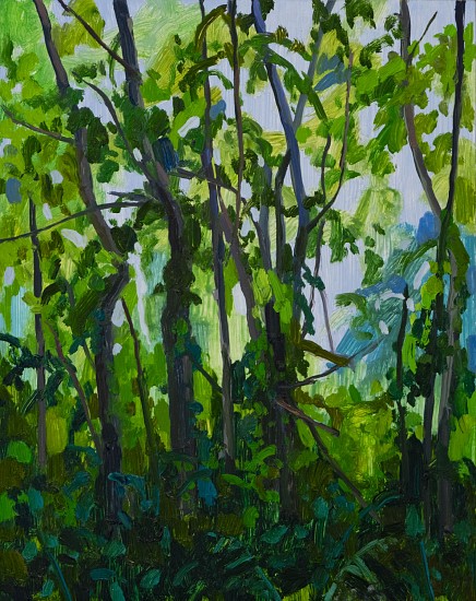 CLAIRE SHERMAN, TREES AND VINES
oil on panel
