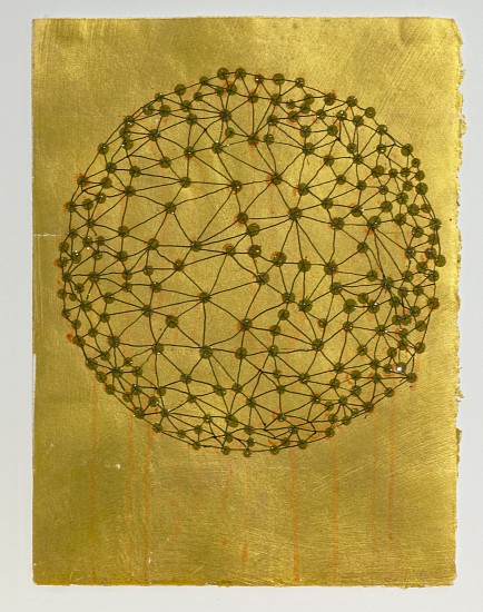BRAD MILLER, ROTATOR No. 5
gold leaf and diamond dust on paper