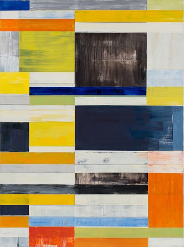 LLOYD MARTIN, INDIGO CHECK
oil on canvas
