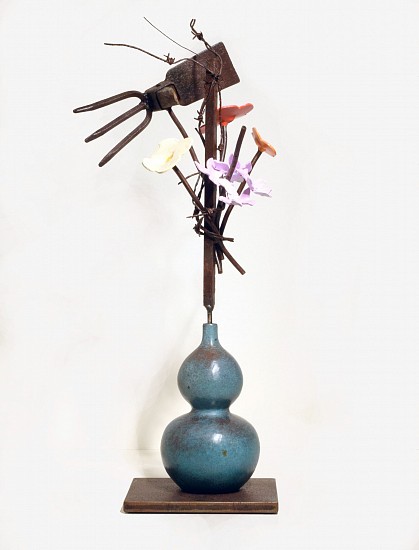 DAVID KIMBALL ANDERSON, COASTAL GARDEN
bronze, steel, paint, found objects