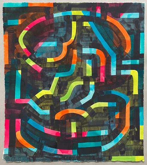 JASON KAROLAK, THE SWIFTS
gouache, ink and acrylic on paper