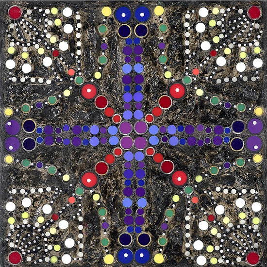 TERRY MAKER, FLUX
shredded documents, resin on panel